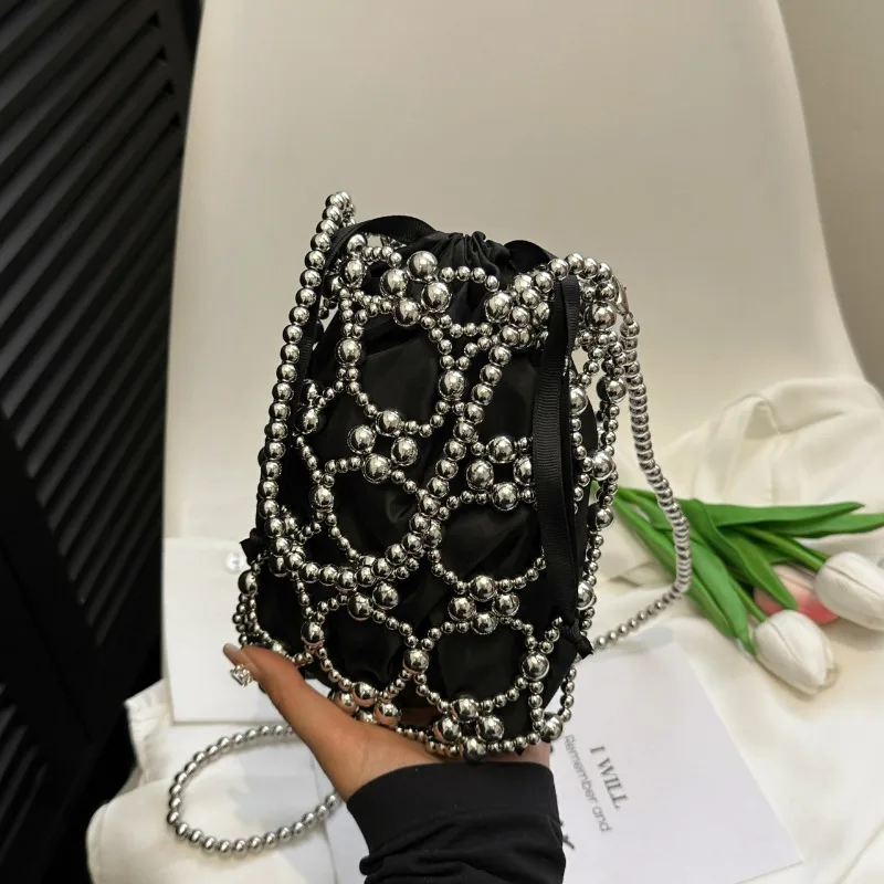 Beading White Bucket Shoulder  - огляд і ціна Luxury Bags On Sales
