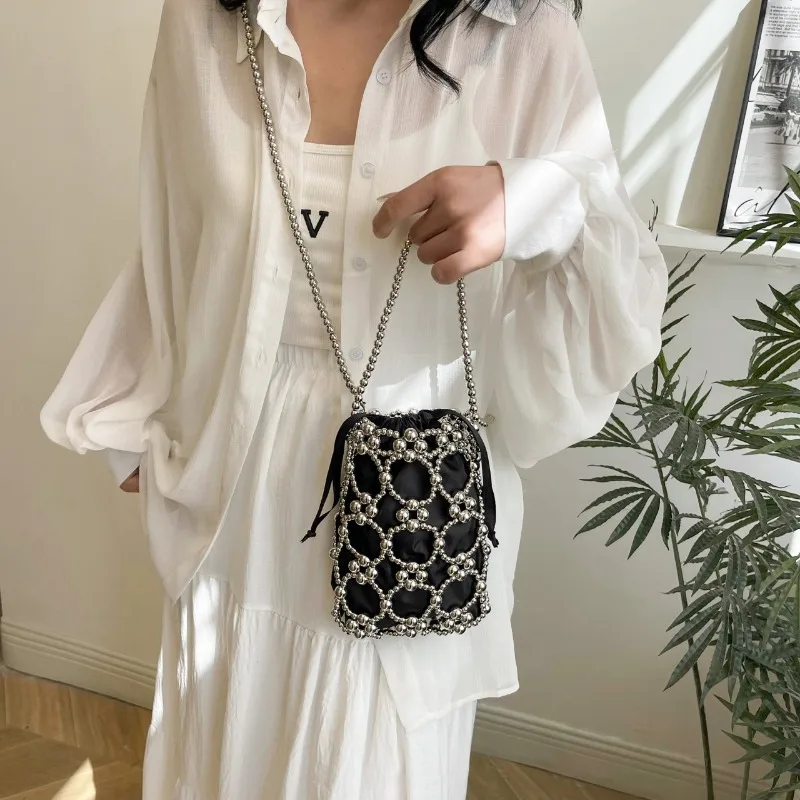 Beading White Bucket Shoulder  - огляд і ціна Luxury Bags On Sales