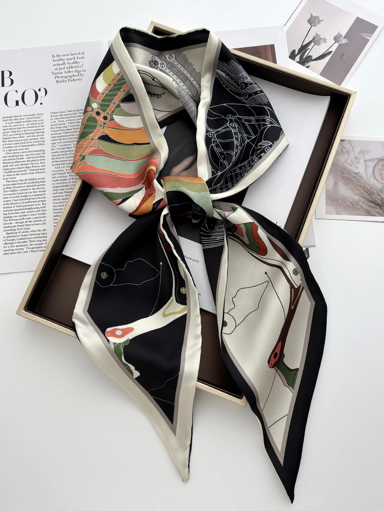 Luxury Print Scarf Skinny Ribb - огляд і ціна Luxury Bags China