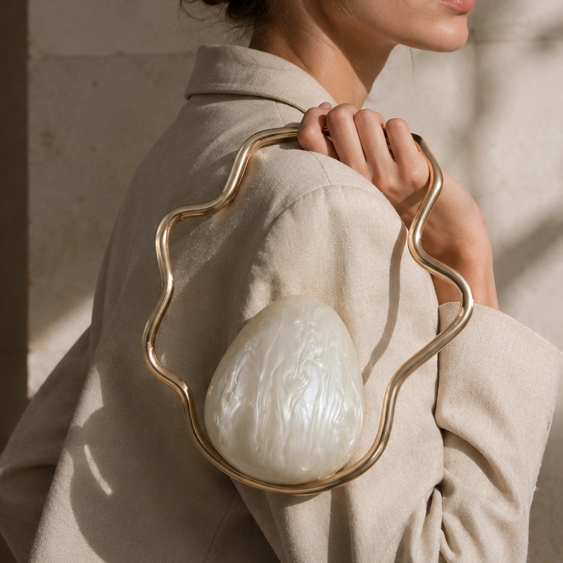 Women mini Acrylic Egg Bag Cut - огляд і ціна Luxury Bags Cute